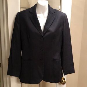 Classic Dark Navy Wool Blazer